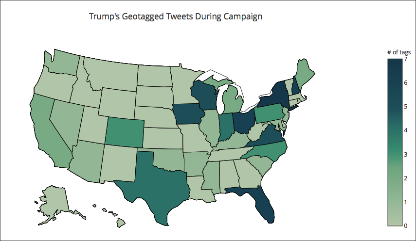 Geotagged Tweets During Campaign